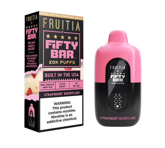 Fifty Bar 20K Puff Disposable Vape - Strawberry Shortcake