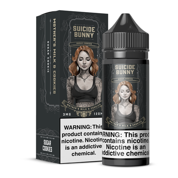 Suicide Bunny 120ml Nicotine Vape Juice - Mother's Milk and Cookies