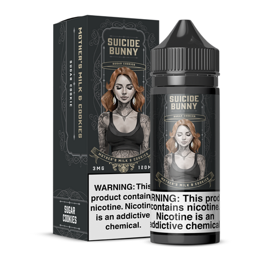 Suicide Bunny 120ml Nicotine Vape Juice - Mother's Milk and Cookies