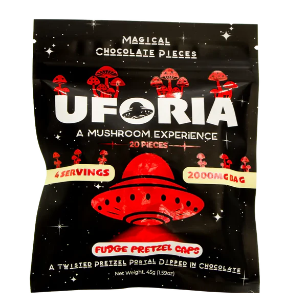 Uforia Fudge Pretzel Mushroom Edible - 2000mg
