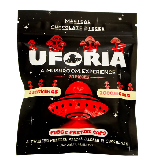 Uforia Fudge Pretzel Mushroom Edible - 2000mg
