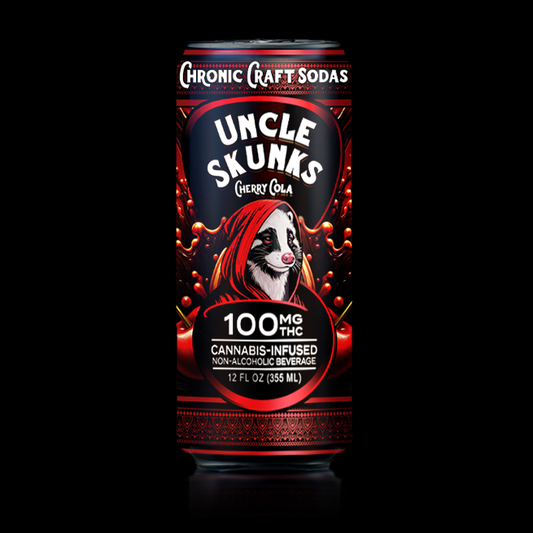 Uncle Skunks 100mg THC Cherry Cola Chronic Craft Soda