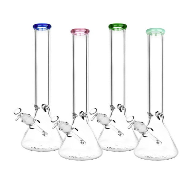 Color Mouth Clear Beaker Water Pipe