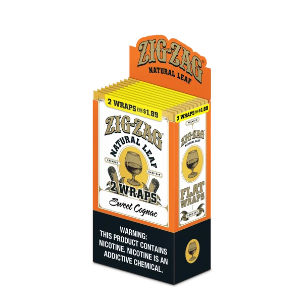 Zig Zag Natural Leaf Wrap - Sweet Cognac - 2pk