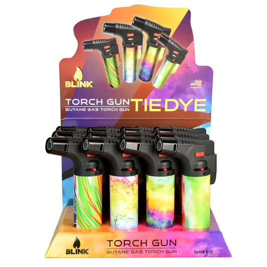 Blink Tie Dye Refillable Butane Torch Gun - 4.5"