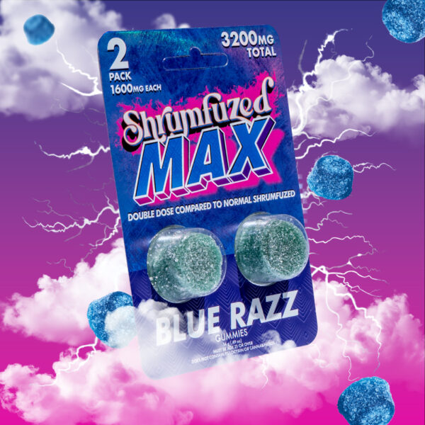 Shrumfuzed MAX 2pk Gummies (3200mg) Blue Razz