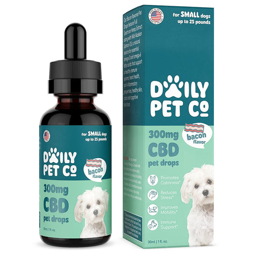 300MG Small Dogs - CBD Pet Drops for Dogs - Bacon Flavored