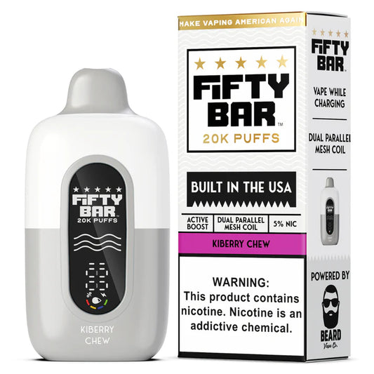 Fifty Bar 20K Puff Disposable Vape - Strawberry Kiwi Ice
