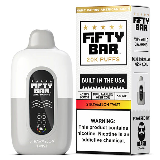 Fifty Bar 20K Puff Disposable Vape - Strawberry Watermelon Ice