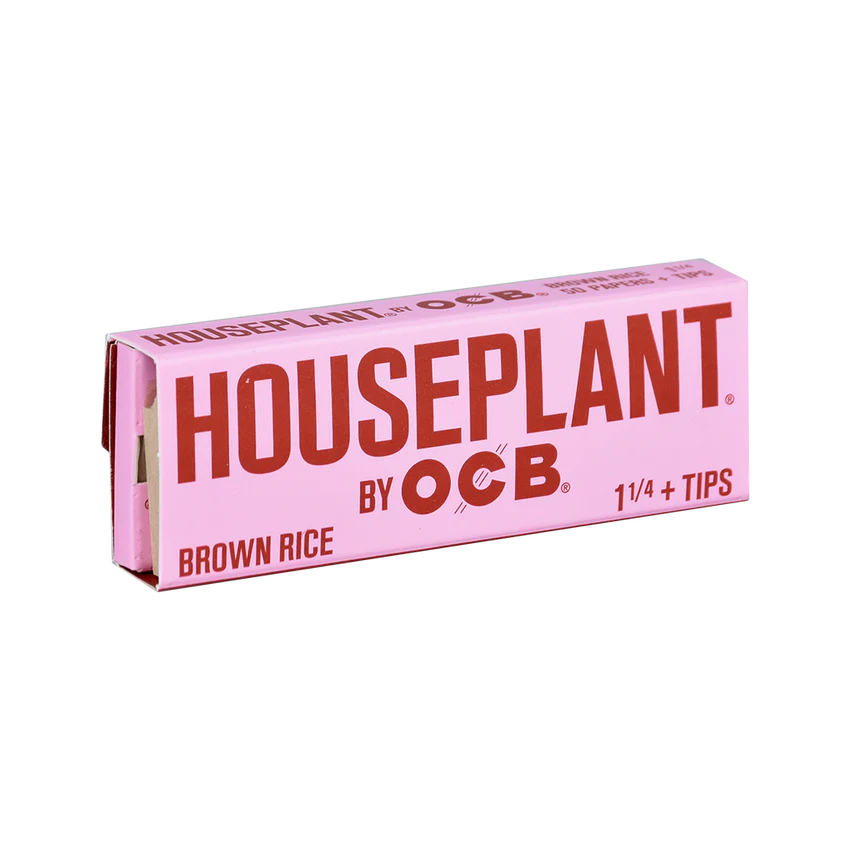 OCB Rolling Papers - Houseplant - Brown Rice Paper - 1 1/4 w/Tips
