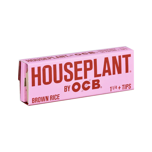 OCB Rolling Papers - Houseplant - Brown Rice Paper - 1 1/4 w/Tips