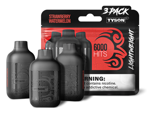 3-Pack Tyson Lightweight Vapes Strawberry WaterMelon