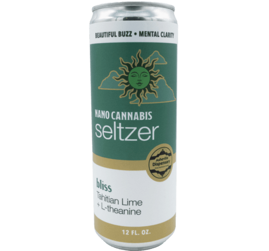 Asheville Dispensary Nano Cannabis 5mg THC/ 5mg CBD Bliss Seltzer