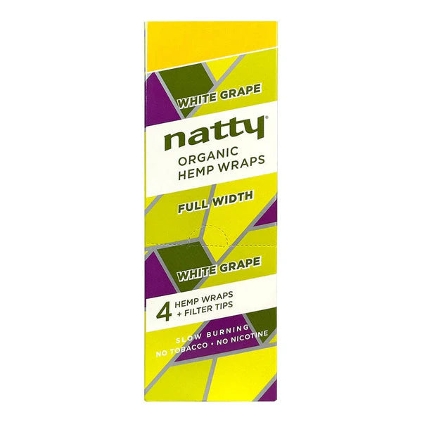 Natty Hemp Wrap - White Grape - 4pk