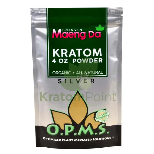 O.P.M.S. Silver - Green Vein Maeng Da POWDER 4 oz Kratom