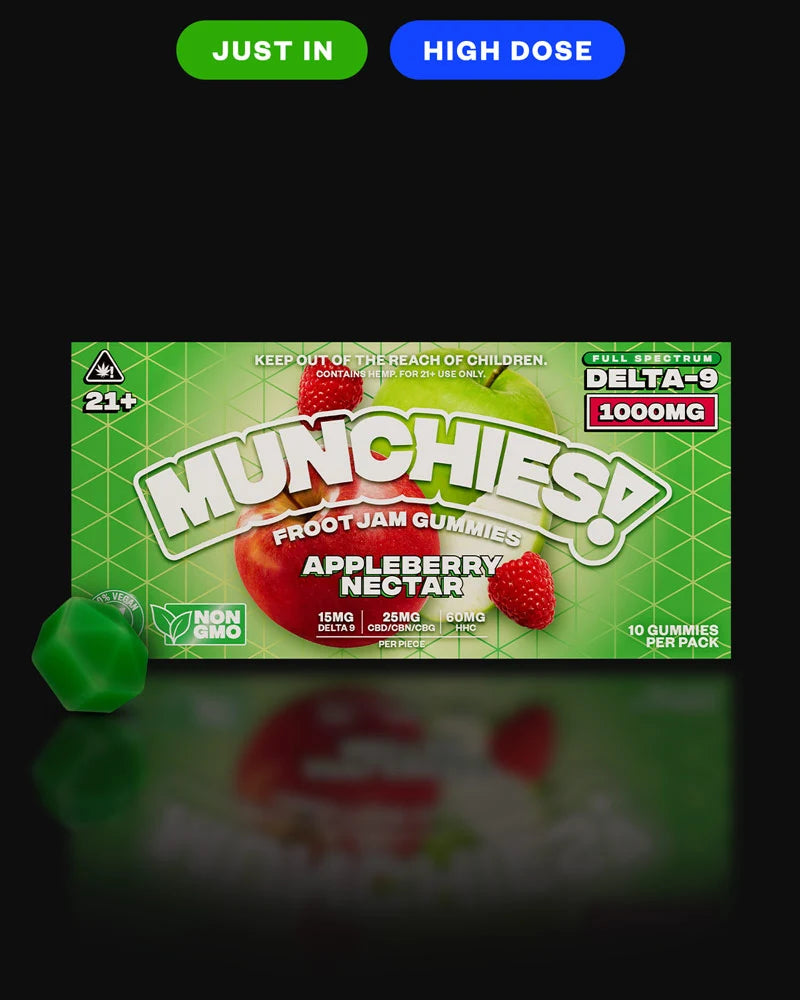 Munchies Froot Jam Appleberry Nectar 1000MG Gummies