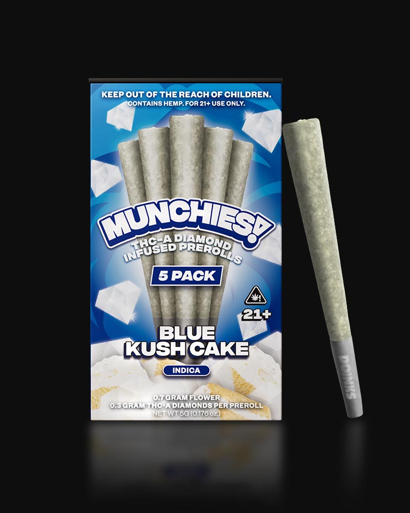 Munchies Blue Kush Cake  5xPrerolls THCA Indica