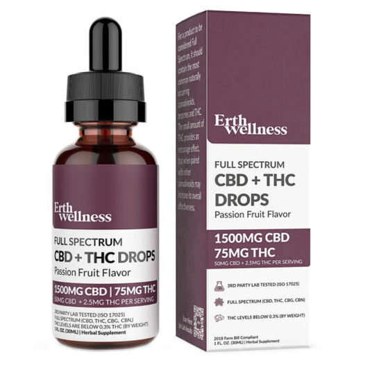 Full Spectrum CBD + THC Drops - Erth Wellness