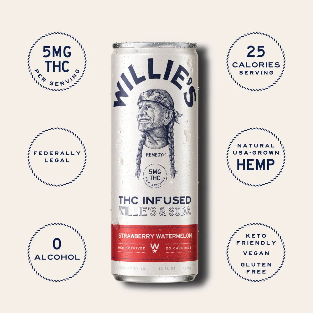 Willie's Remedy+ 5mg D9/5mg CBD - Strawberry Watermelon