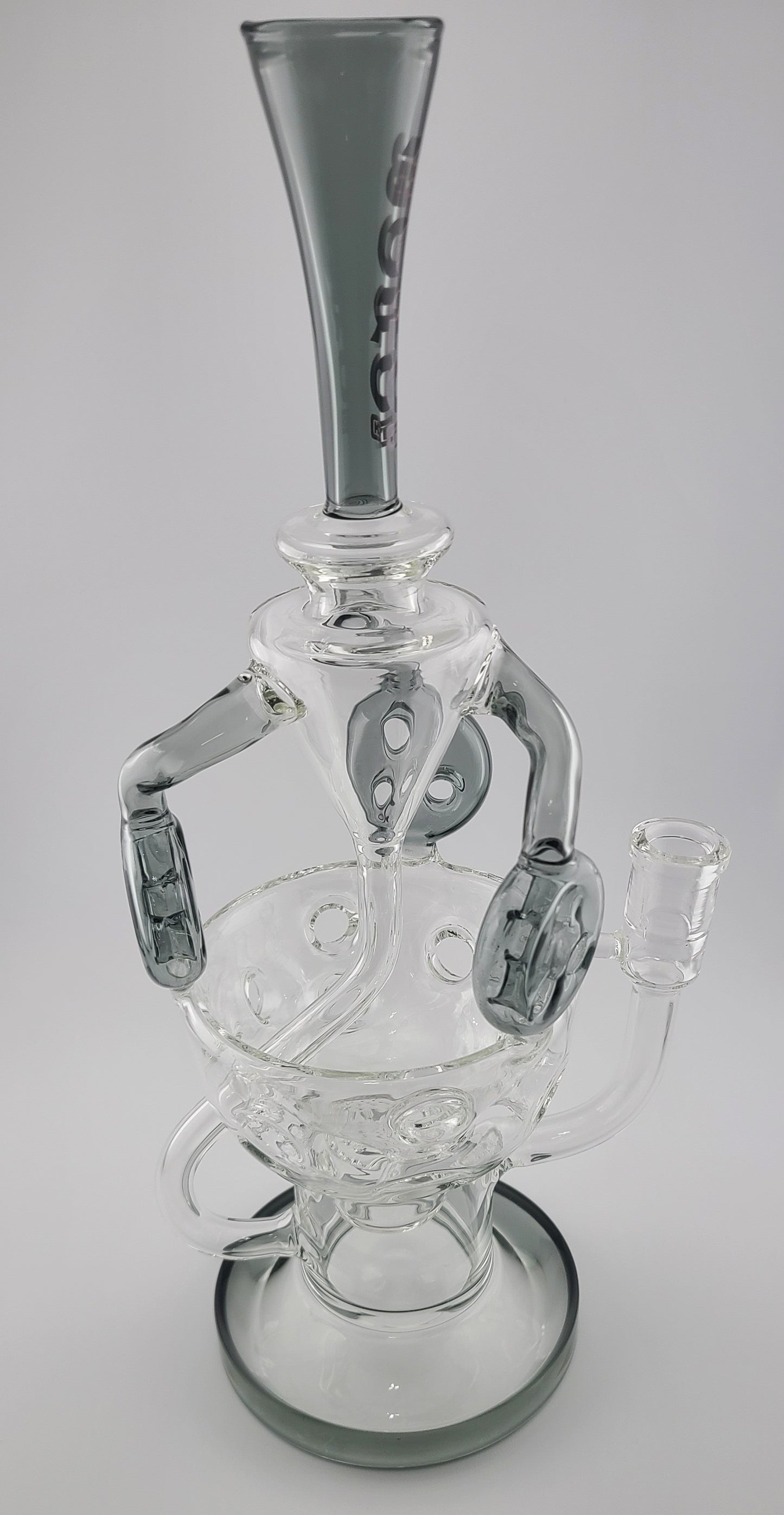 Large Color Super Fab Egg Triple Uptake Recycler Rig