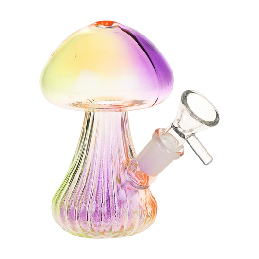 SeshGear Electroplated Mushroom Glass Bubbler