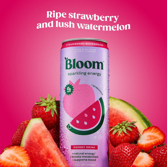 Bloom 12 fl oz Sparkling Energy Drink - Strawberry Watermelon